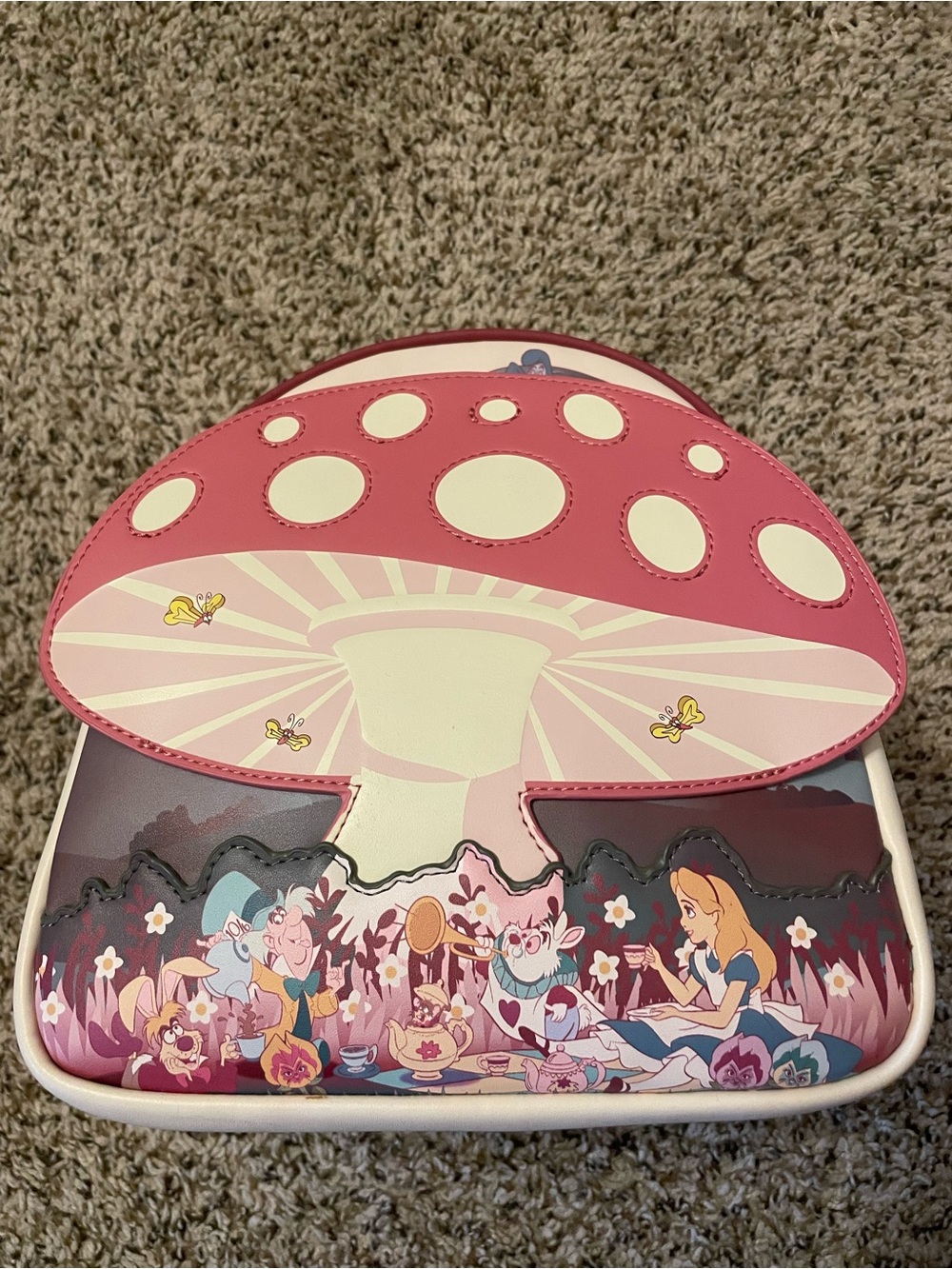 Loungefly Disney Alice in Wonderland Mushroom Tea Party
Mini Backpack rare HTF